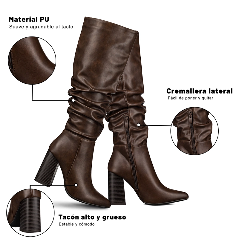 BOTA TACO MUJER CASUAL PU WEIDE CZY633 - 7