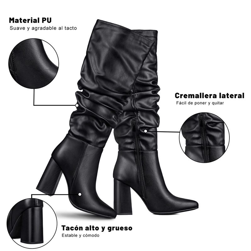 BOTA TACO MUJER CASUAL PU WEIDE CZY633 - 7