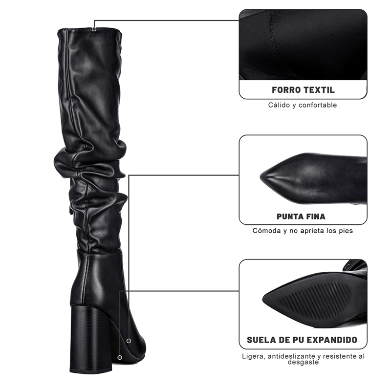 BOTA TACO MUJER CASUAL PU WEIDE CZY633 - 8