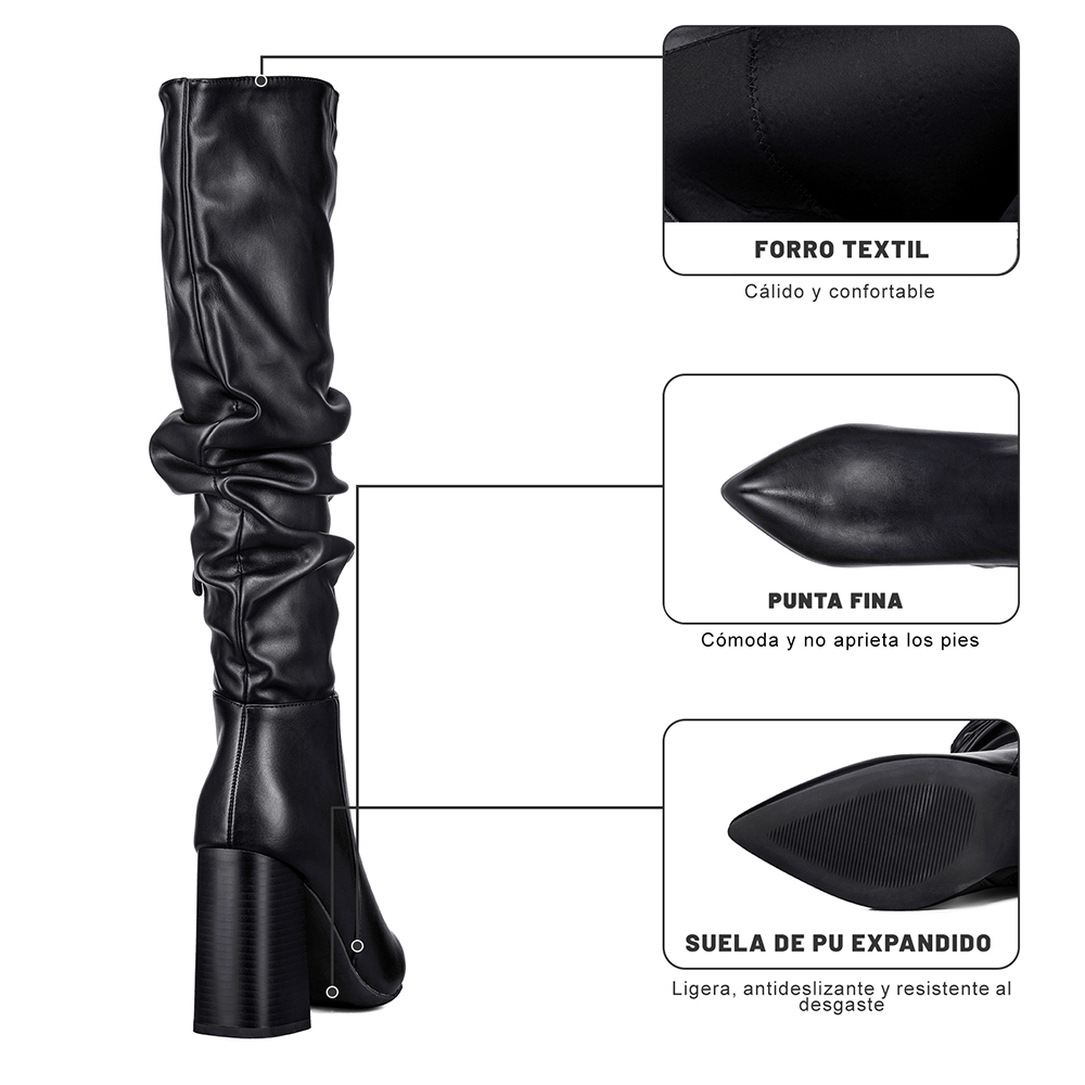 BOTA TACO MUJER CASUAL PU WEIDE CZY633 - 8