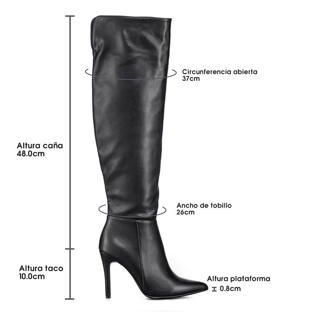 BOTAS LARGAS MUJER ECO CUERO DE MODA CLASICO WEIDE CZY600 - 6
