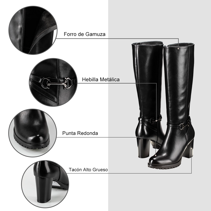 BOTA NEGRO CASUAL MUJER WEIDE QBM01 - 8