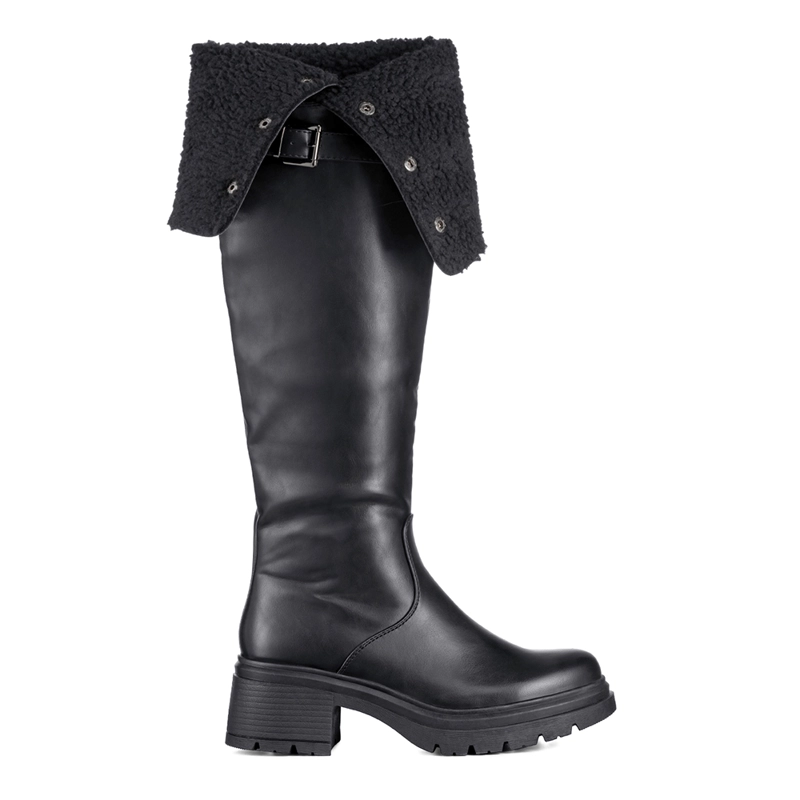 BOTAS LARGAS MUJER DE MODA COMODO TACON GRUESO WEIDE CZY615 - 1