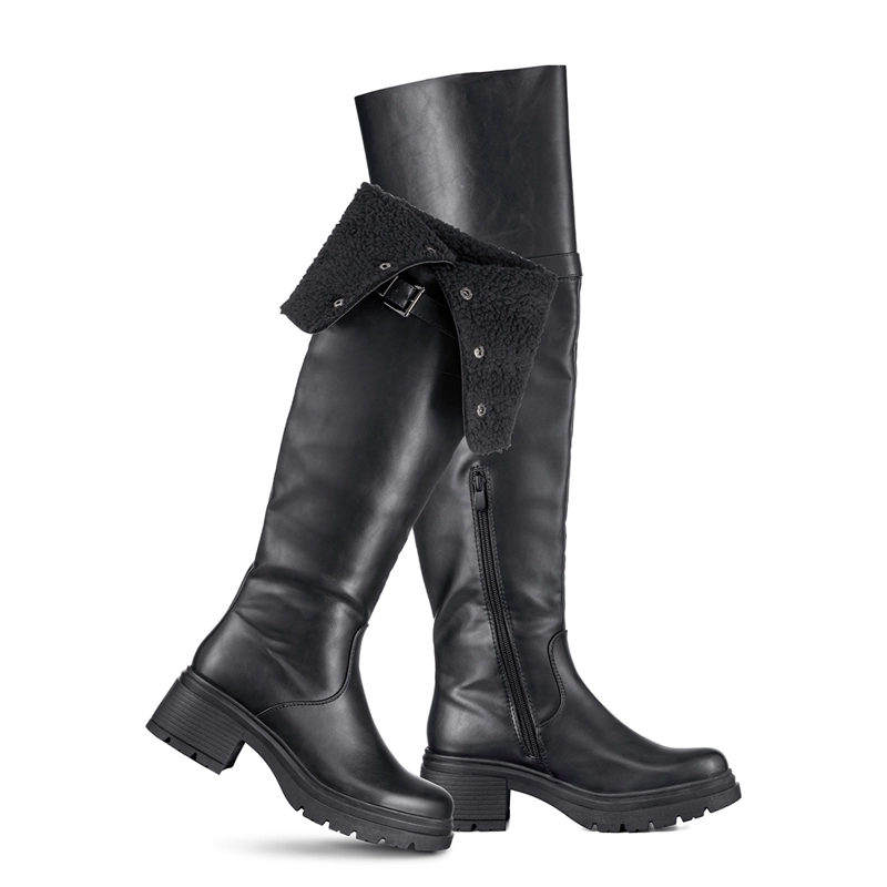 BOTAS LARGAS MUJER DE MODA COMODO TACON GRUESO WEIDE CZY615 - 3