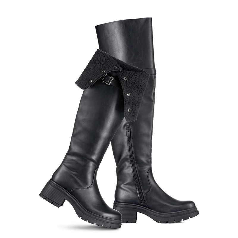 BOTAS LARGAS MUJER DE MODA COMODO TACON GRUESO WEIDE CZY615 - 5