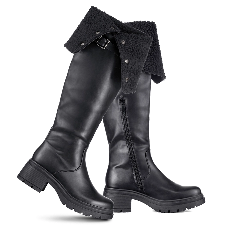 BOTAS LARGAS MUJER DE MODA COMODO TACON GRUESO WEIDE CZY615 - 5