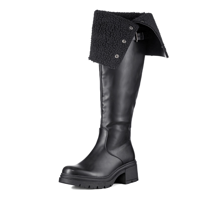 BOTAS LARGAS MUJER DE MODA COMODO TACON GRUESO WEIDE CZY615 - 6