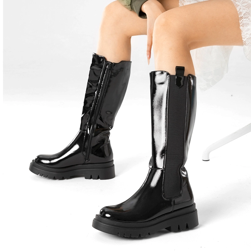 BOTAS LARGAS MUJER ECO CUERO PLATAFORMA DE MODA WEIDE DH88 - 2