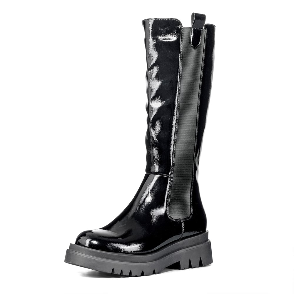 BOTAS LARGAS MUJER ECO CUERO PLATAFORMA DE MODA WEIDE DH88 - 3