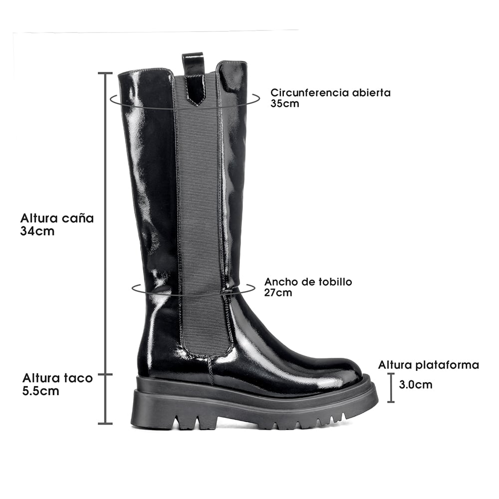 BOTAS LARGAS MUJER ECO CUERO PLATAFORMA DE MODA WEIDE DH88 - 6