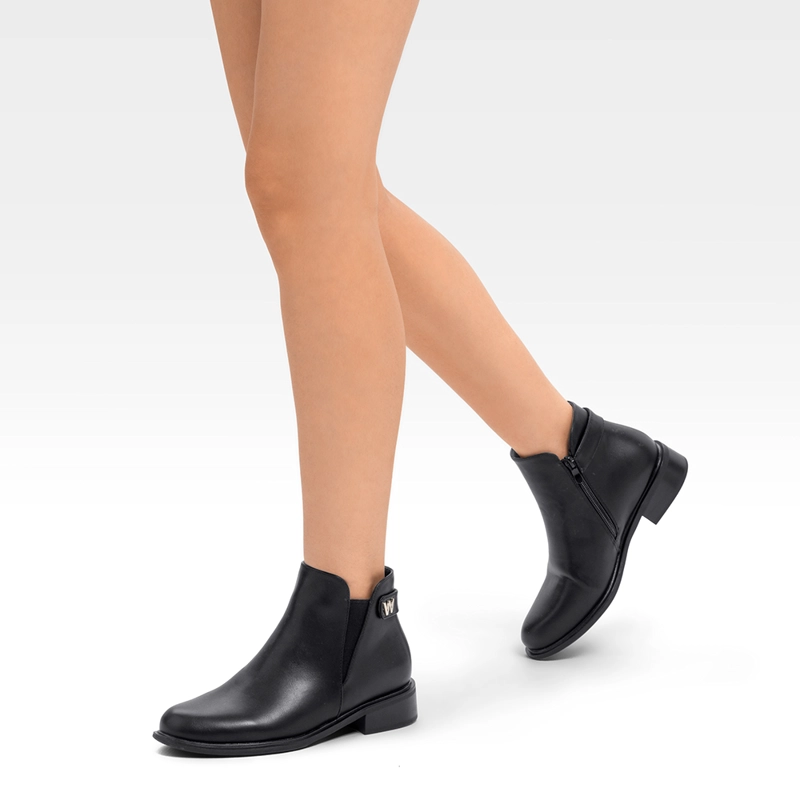 BOTIN CASUAL MUJER ECO CUERO MODA VINTAGE FORMAL WEIDE ZS63 - 3