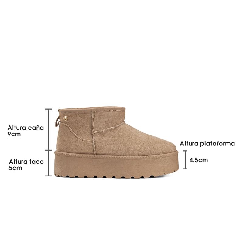 BOTIN CAQUI CASUAL MUJER WEIDE LT123 - 7