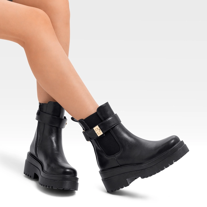 BOTIN CASUAL MUJER ECO CUERO VINTAGE PLATAFORMA WEIDE RQ81 - 2