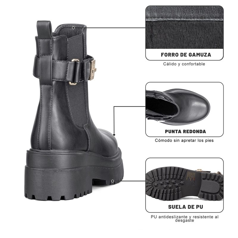 BOTIN CASUAL MUJER ECO CUERO VINTAGE PLATAFORMA WEIDE RQ81 - 9