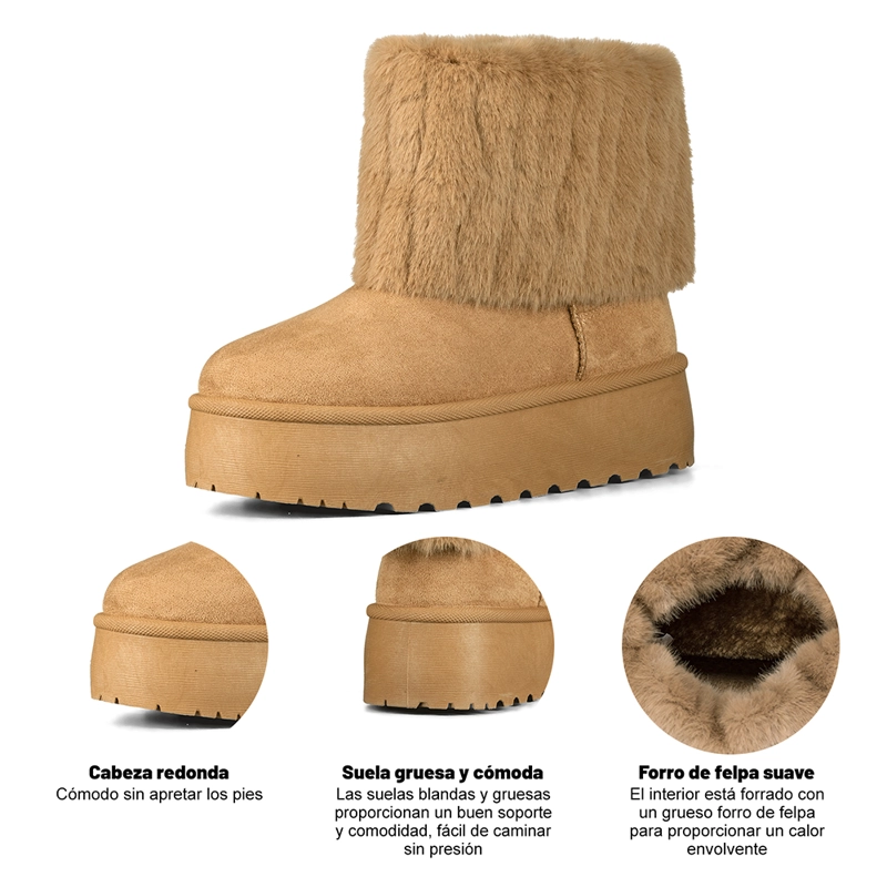 BOTIN CASUAL MUJER VINTAGE MODA TEXTIL CON FELPA WEIDE SL23 - 8