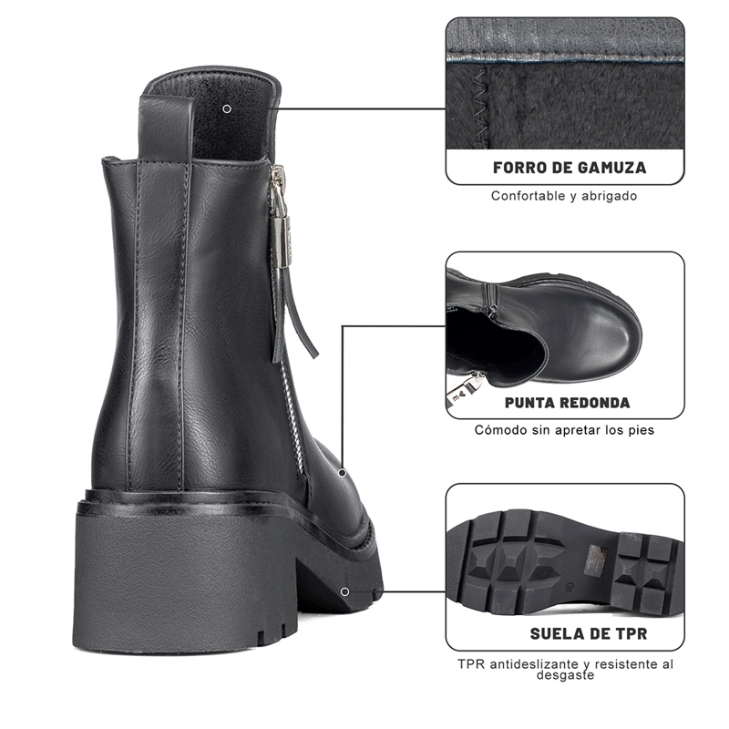 BOTIN CASUAL MUJER PU VINTAGE COMODO WEIDE ZS65 - 9