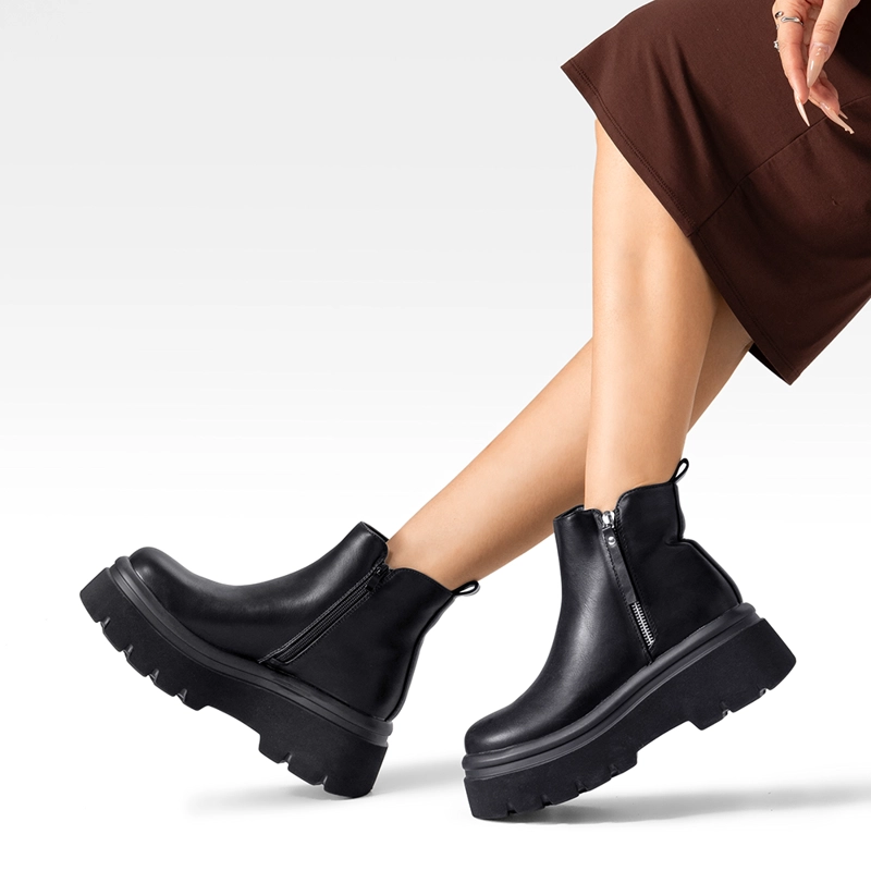 BOTIN CASUAL MUJER PLATAFORMA ANTIDESLIZANTE MODA WEIDE DH81 - 2