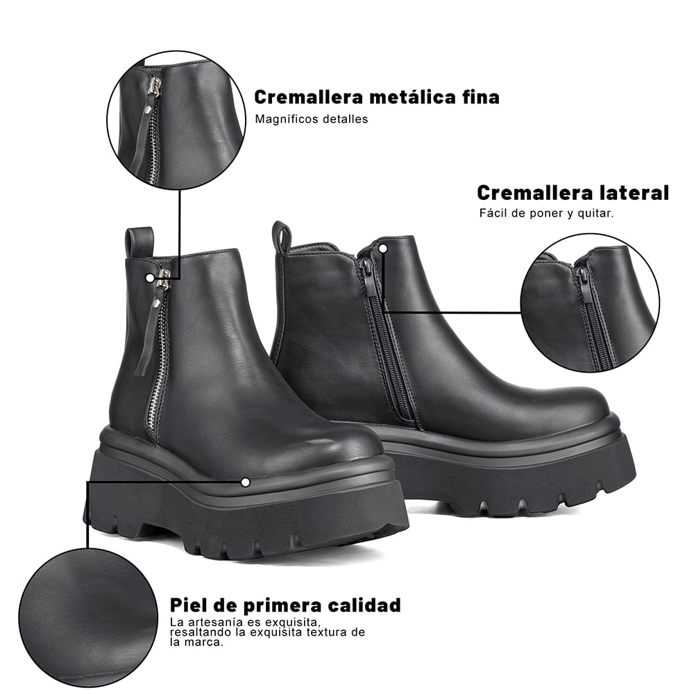 BOTIN CASUAL MUJER PLATAFORMA ANTIDESLIZANTE MODA WEIDE DH81 - 8