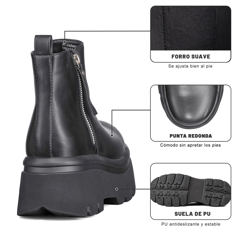 BOTIN CASUAL MUJER PLATAFORMA ANTIDESLIZANTE MODA WEIDE DH81 - 9
