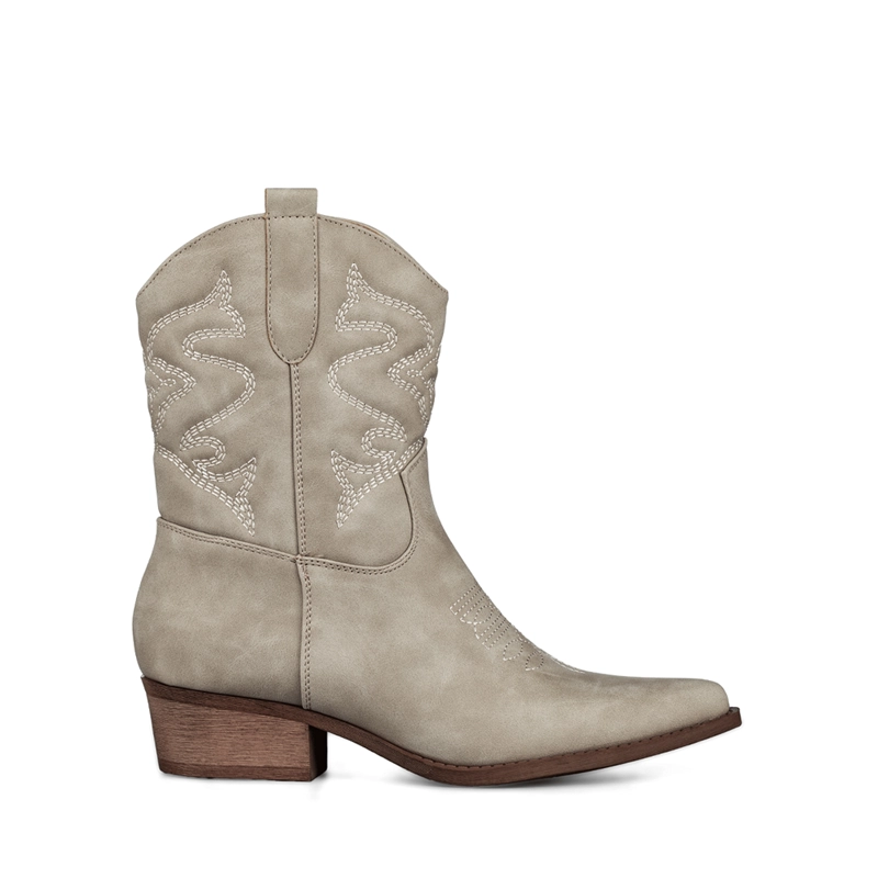 BOTIN CASUAL MUJER MODA VINTAGE COWBOY BORDADO WEIDE QBM20 - 1