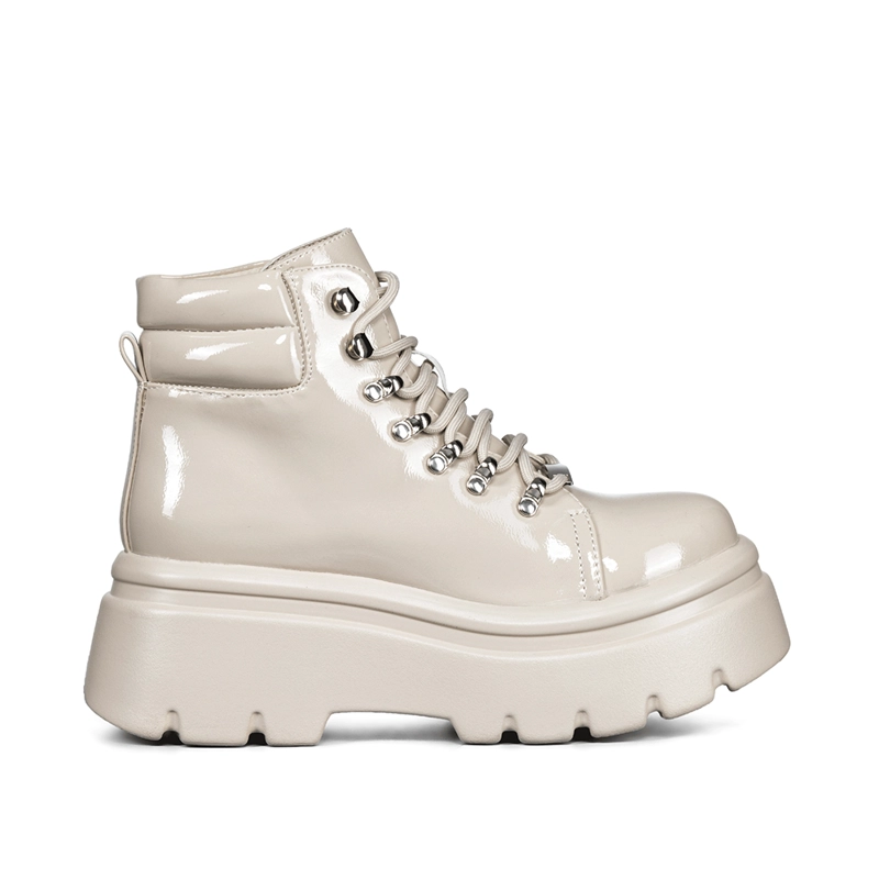 BOTIN BEIGE CASUAL MUJER WEIDE DH56 - 5