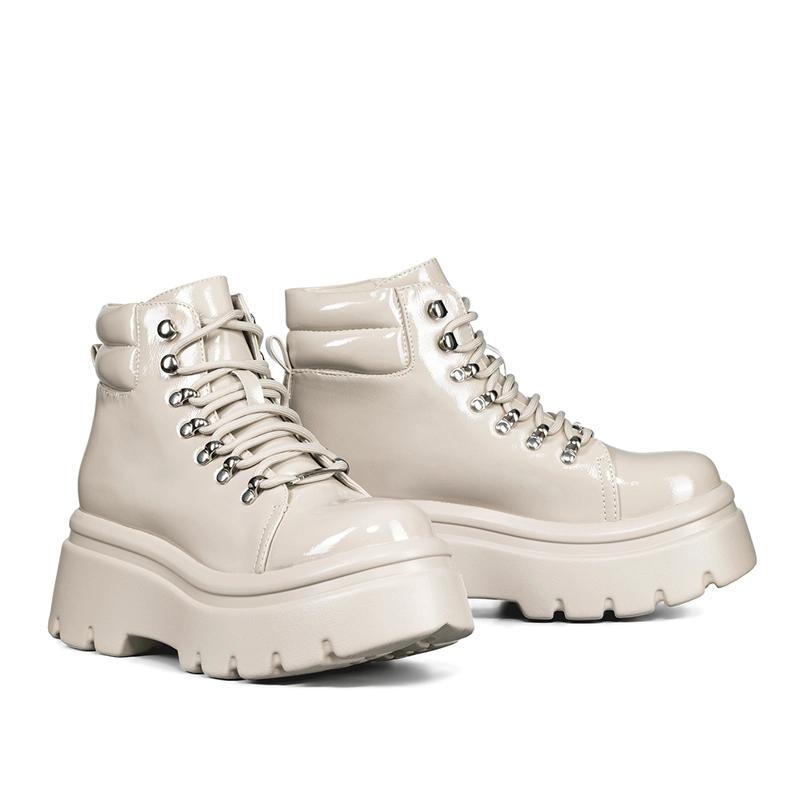 BOTIN BEIGE CASUAL MUJER WEIDE DH56 - 6