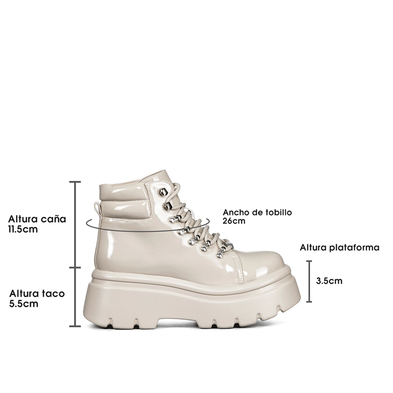 BOTIN BEIGE CASUAL MUJER WEIDE DH56 - 7