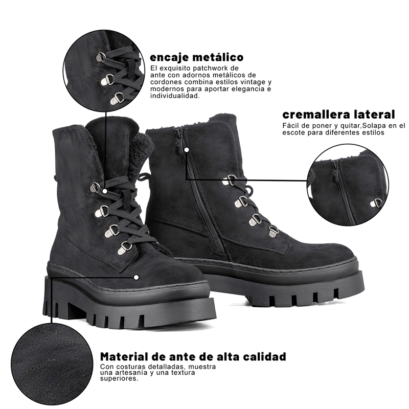 BOTIN CASUAL MUJER PLATAFORMA VINTAGE WEIDE HX503 - 8