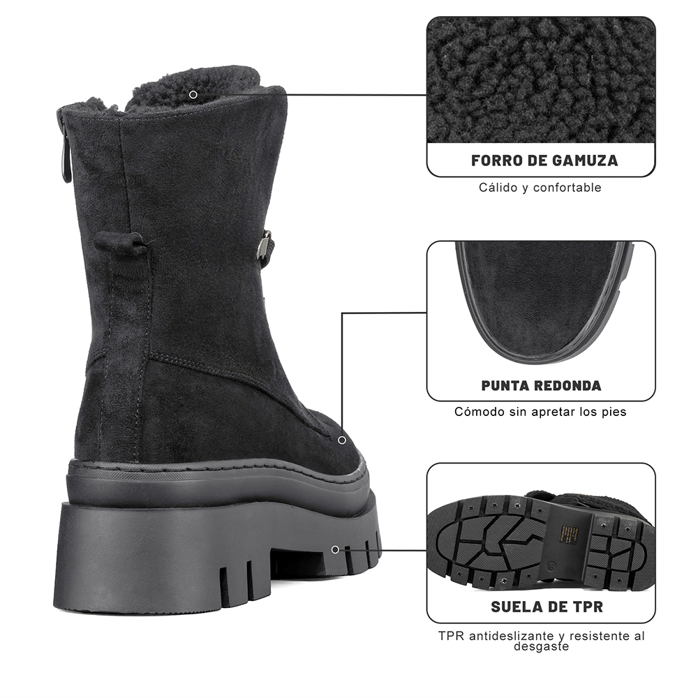 BOTIN CASUAL MUJER PLATAFORMA VINTAGE WEIDE HX503 - 9