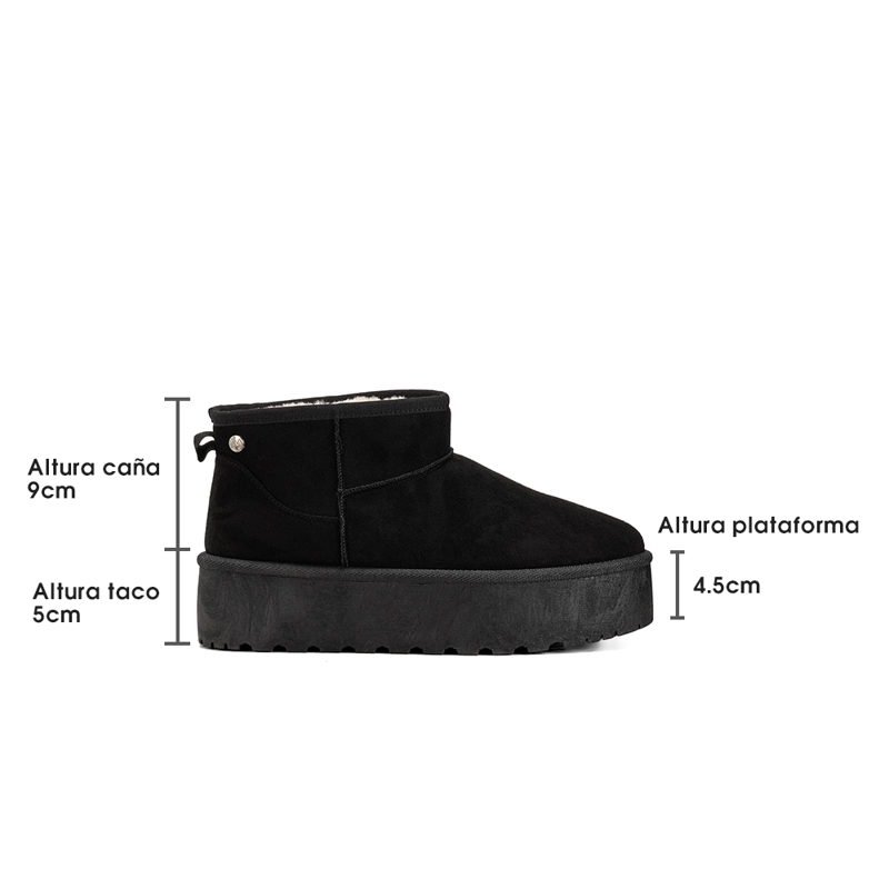 BOTIN NEGRO CASUAL MUJER WEIDE LT123 - 7