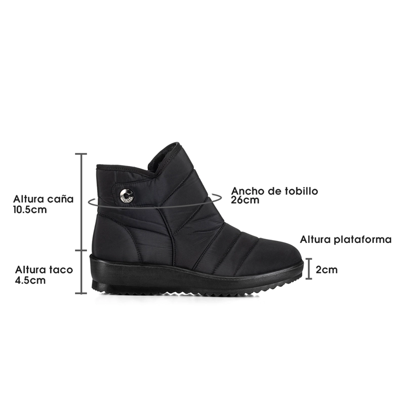 BOTIN NEGRO CASUAL MUJER WEIDE TFA189 - 7