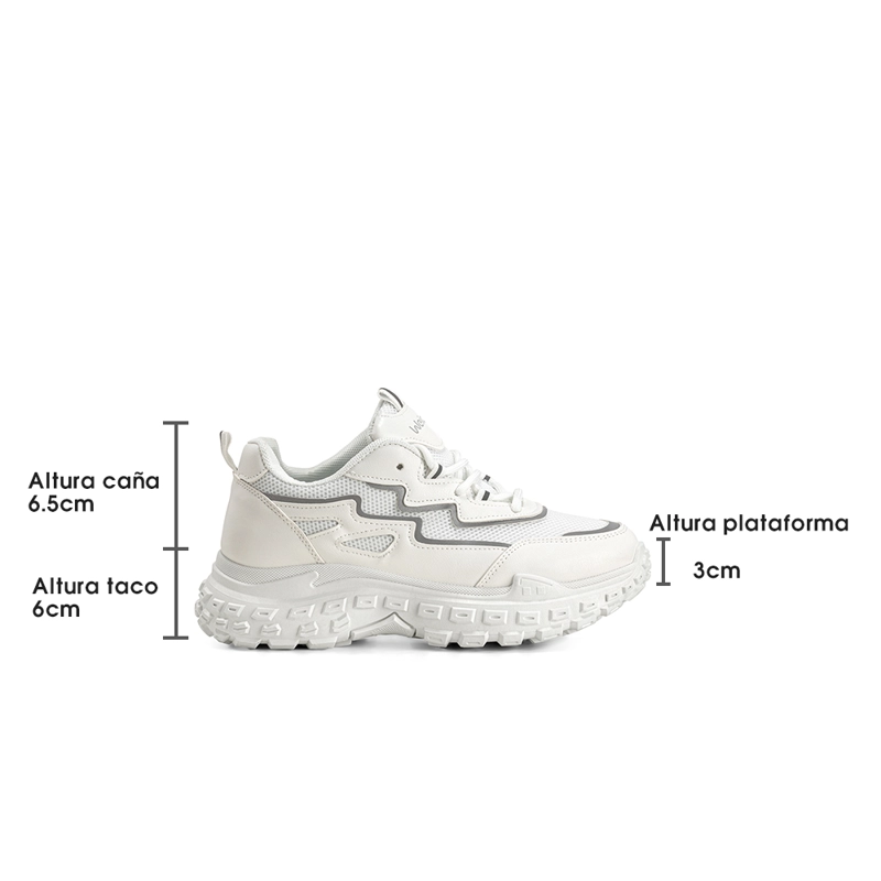 ZAPATILLAS EN COLOR BLANCO CASUAL MUJER WEIDE SL02 - 7