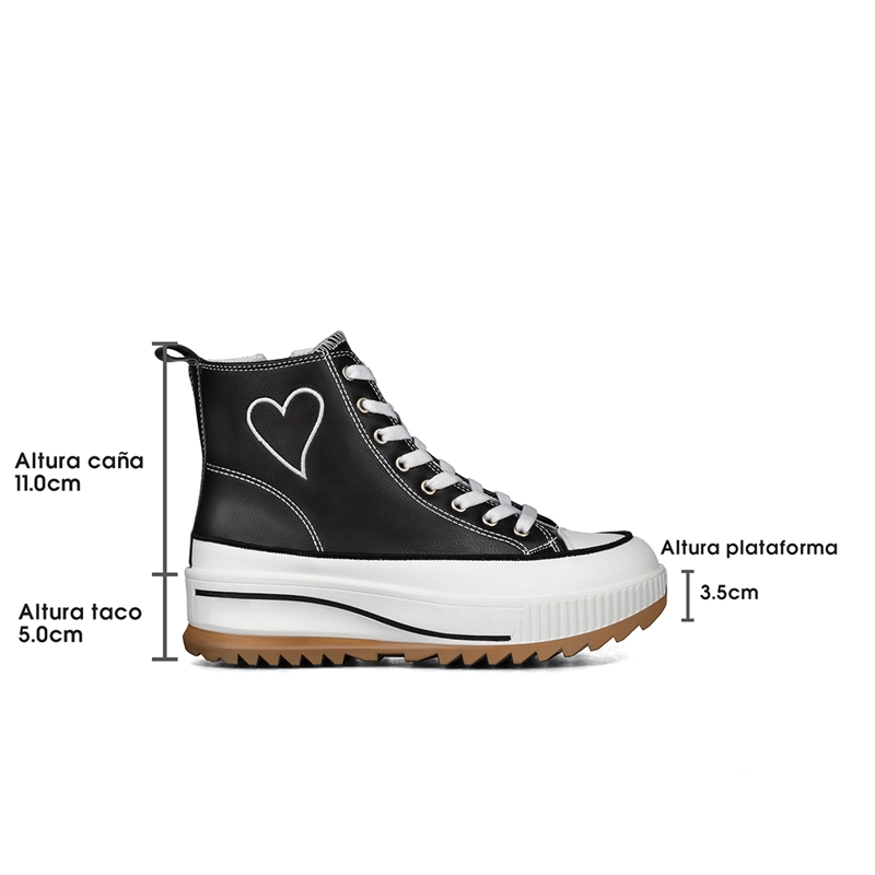 ZAPATILLA CASUAL URBANA MUJER PLATAFORMA CLASICO WEIDE HX502 - 7