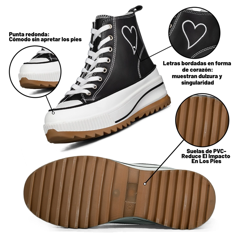 ZAPATILLA CASUAL URBANA MUJER PLATAFORMA CLASICO WEIDE HX502 - 8