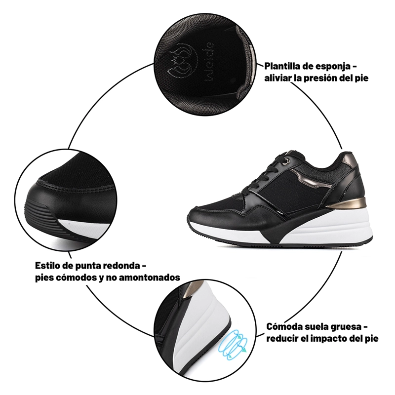 ZAPATILLA CASUAL MUJER DEPORTIVA URBANA MODA WEIDE JLL015 - 9