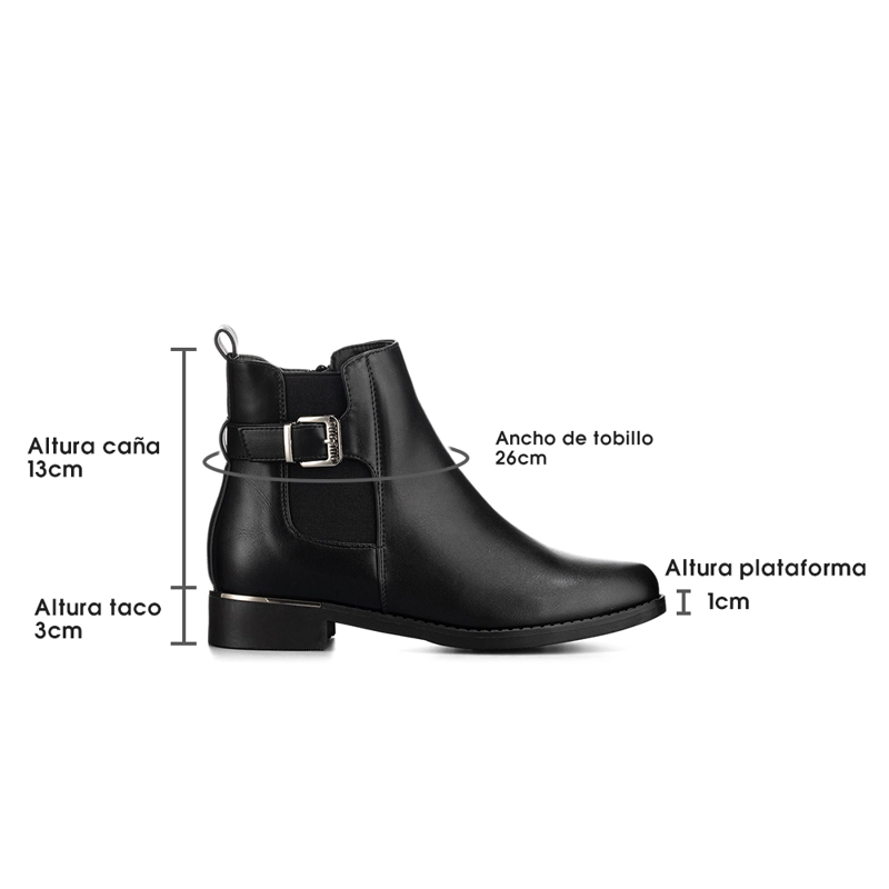 BOTIN NEGRO CASUAL MUJER WEIDE ZS51 - 7