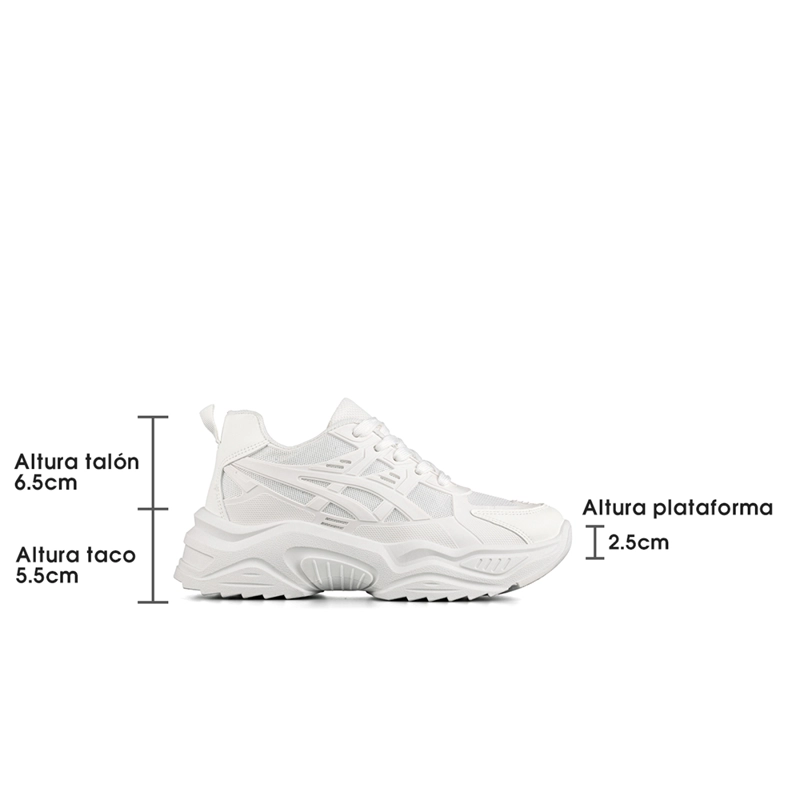 ZAPATILLA DEPORTIVA CASUAL MUJER MODA PLATAFORMA WEIDE LT612 - 7