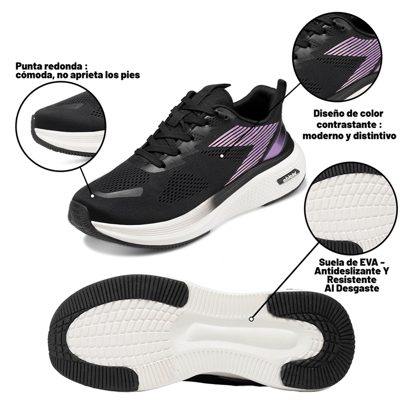 ZAPATILLAS URBANAS MUJER PLATAFORMA MALLA PU WEIDE XJH70 - 6