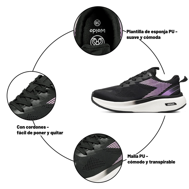 ZAPATILLAS URBANAS MUJER PLATAFORMA MALLA PU WEIDE XJH70 - 7