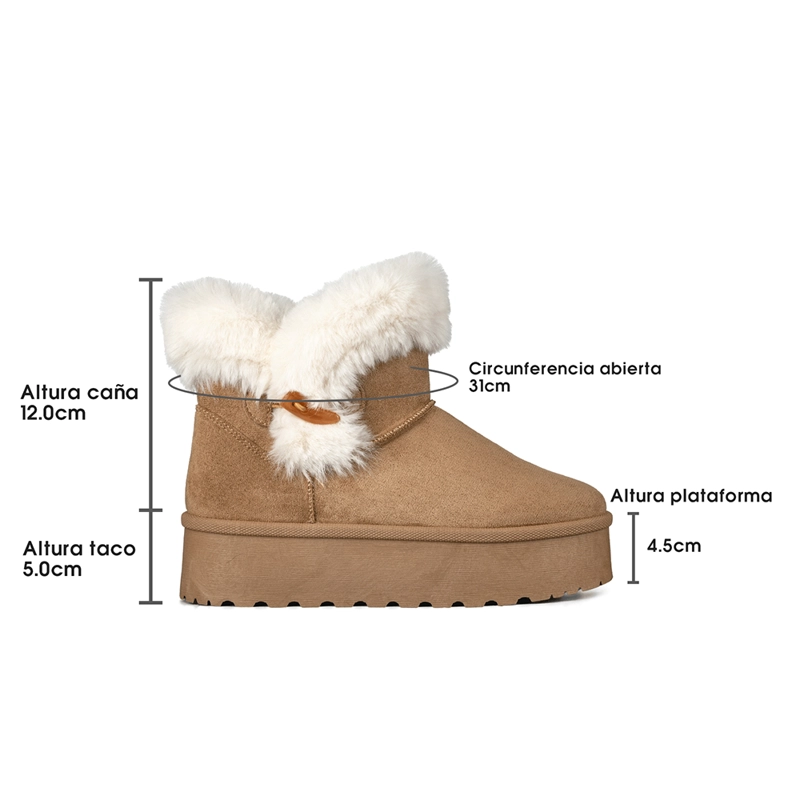 BOTIN CASUAL MUJER GAMUZA VINTAGE ANTIDESLIZANTE WEIDE LT201 - 7