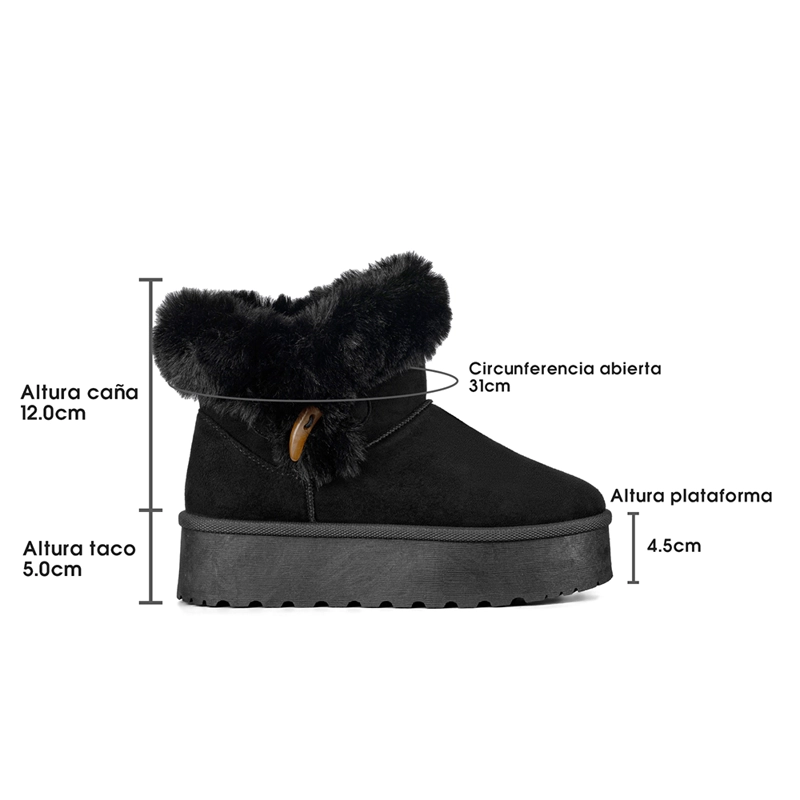 BOTIN CASUAL MUJER PU TEXIL VINTAGE ANTIDESLIZANTE WEIDE LT201 - 7