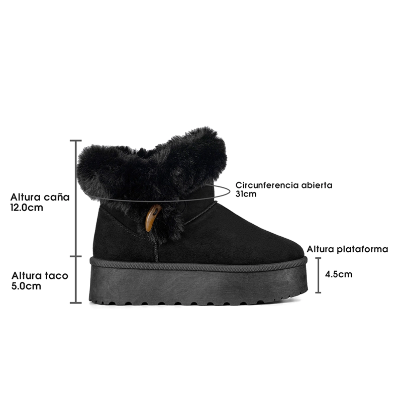 BOTIN CASUAL MUJER PU TEXIL VINTAGE ANTIDESLIZANTE WEIDE LT201 - 7