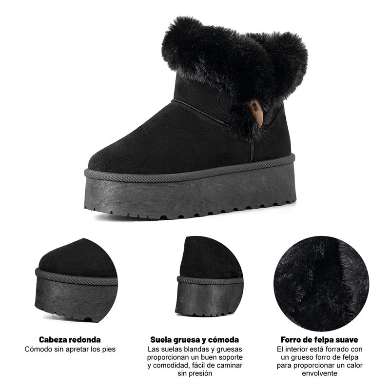 BOTIN CASUAL MUJER PU TEXIL VINTAGE ANTIDESLIZANTE WEIDE LT201 - 8