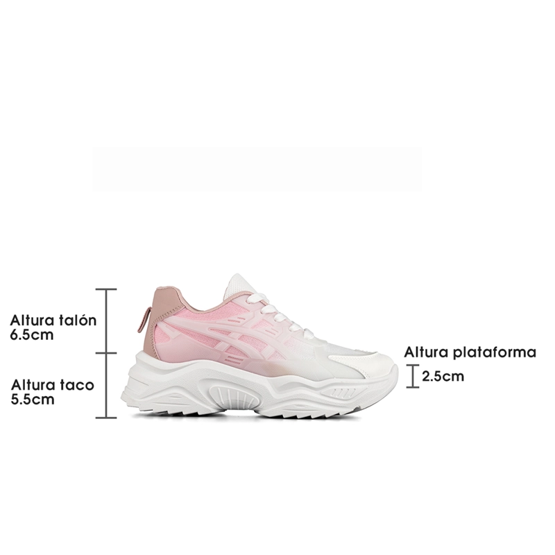 ZAPATILLA DEPORTIVA CASUAL MUJER MODA PLATAFORMA WEIDE LT612 - 7