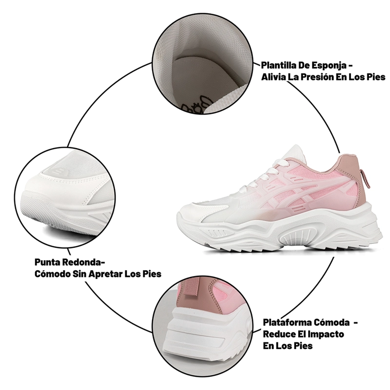 ZAPATILLA DEPORTIVA CASUAL MUJER MODA PLATAFORMA WEIDE LT612 - 9