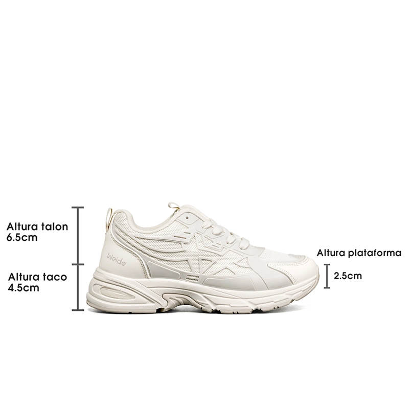 ZAPATILLA CASUAL MUJER URBANA DEPORTIVA COMODO WEIDE TFA303 - 4