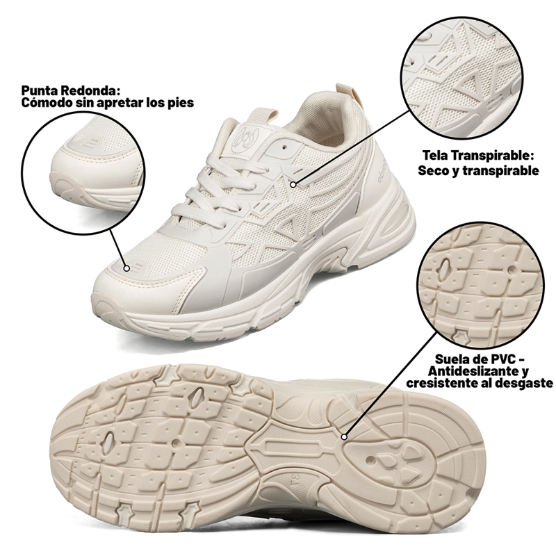 ZAPATILLA CASUAL MUJER URBANA DEPORTIVA COMODO WEIDE TFA303 - 5