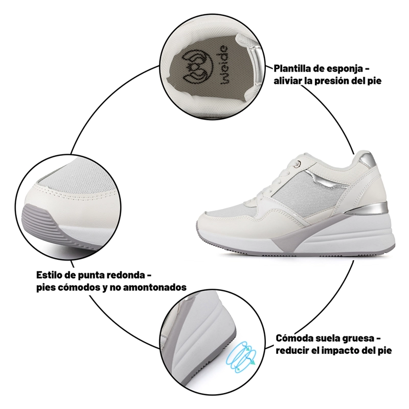 ZAPATILLA CASUAL MUJER DEPORTIVA URBANA MODA WEIDE JLL015 - 9