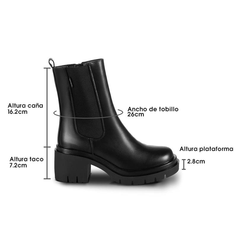 BOTIN NEGRO CASUAL MUJER WEIDE ZS22 - 6