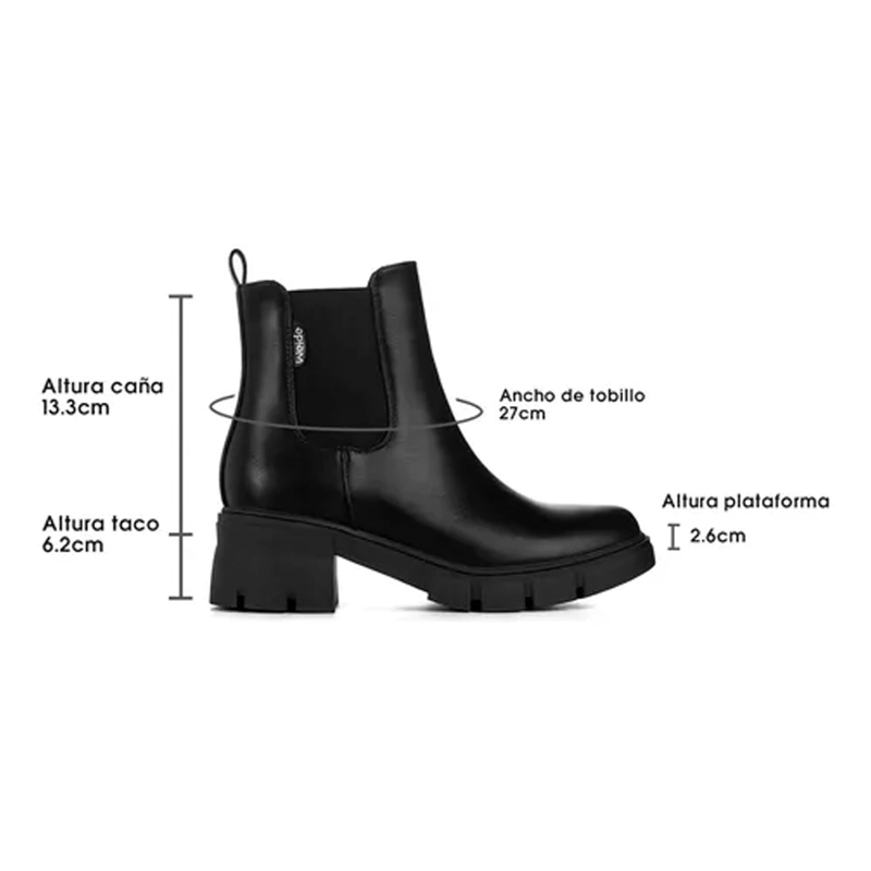 BOTIN NEGRO CASUAL MUJER WEIDE ZS31 - 6